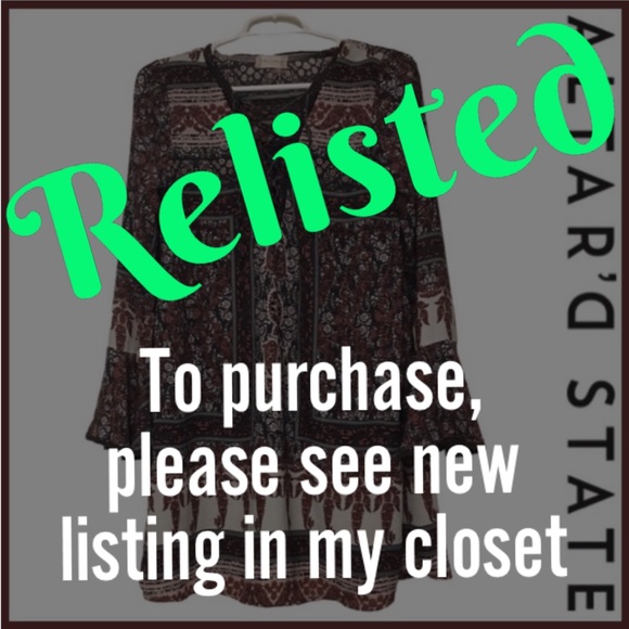 Altar'd State Dresses & Skirts - Altard State Long Sleeve Knee Length Dress, Pink White Gray, Bell Sleeve, Small